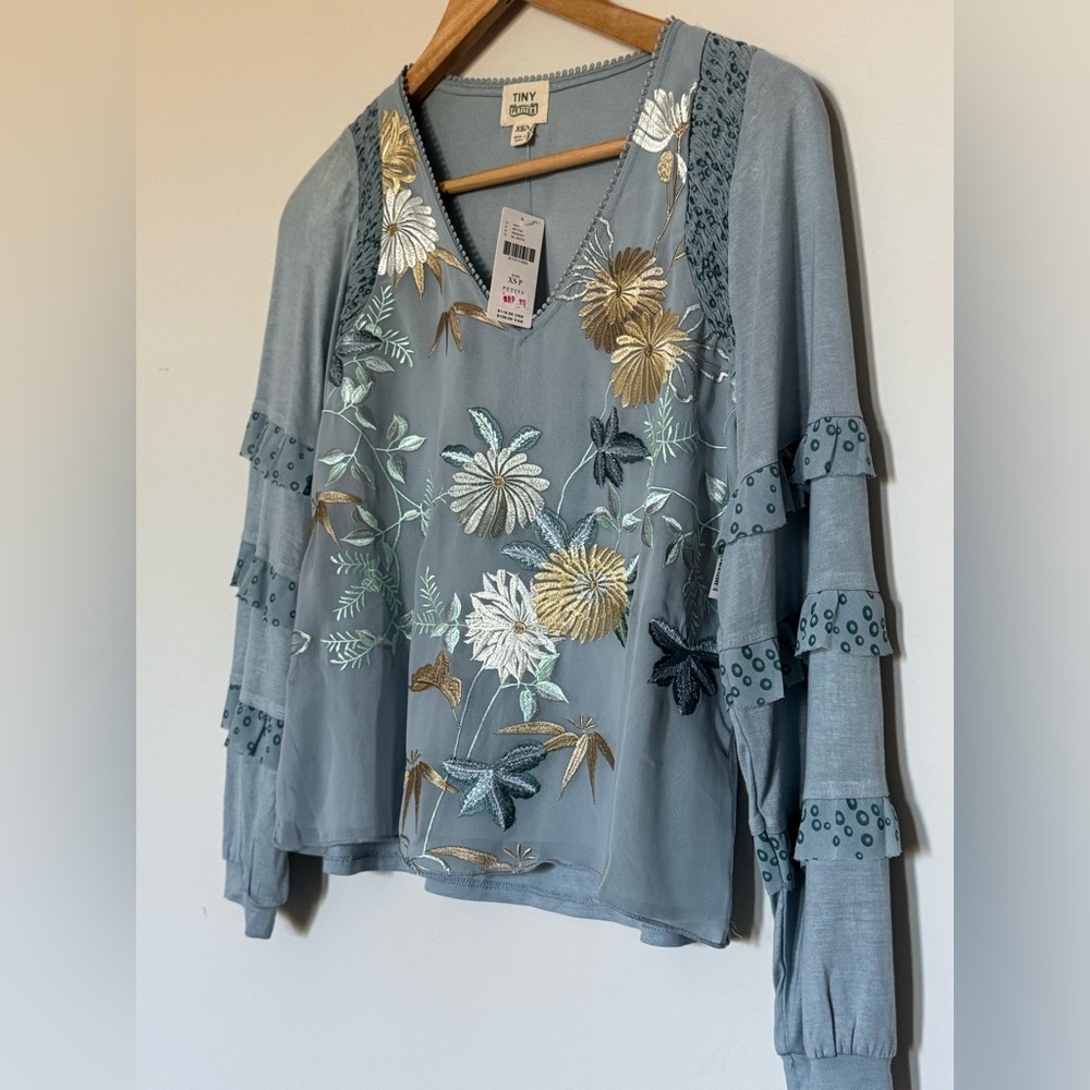 NEW Anthropologie Tiny Petites Embroidered Blouse – NWT - Picture 5 of 9